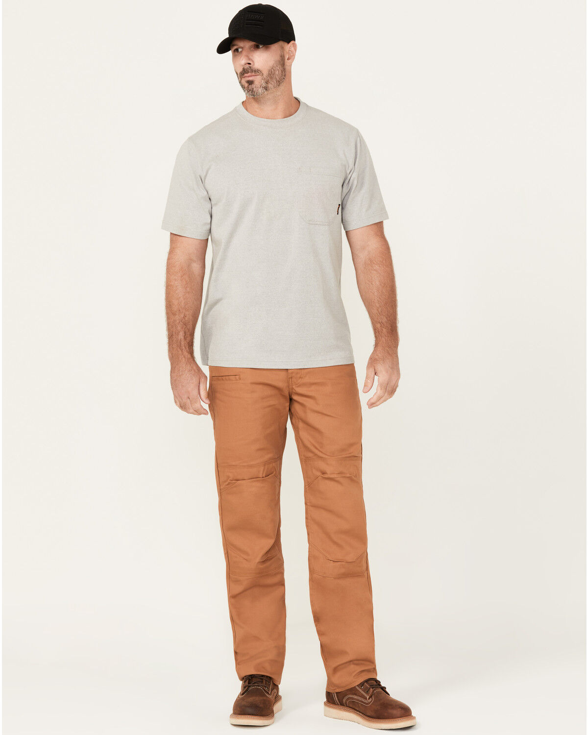 Image #1 - Hawx Men's FR Canvas Work Pants - Big, Brown, hi-res