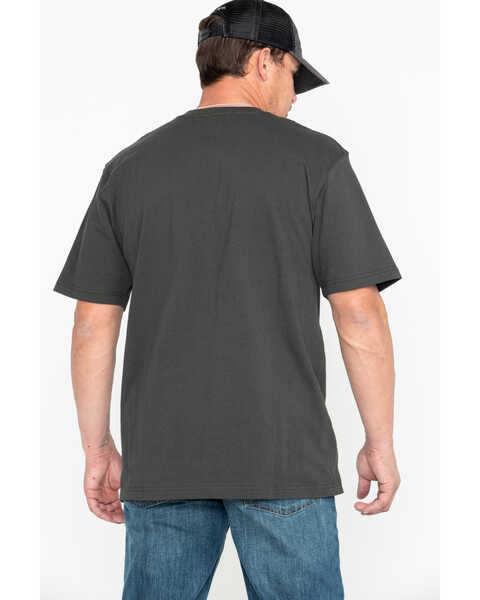 Image #2 - Carhartt Men's Loose Fit Heavyweight Logo Pocket Work T-Shirt - Big & Tall, Bark, hi-res