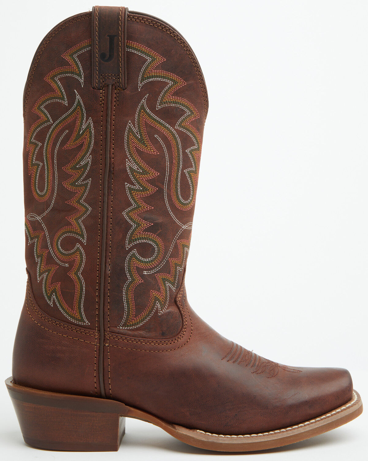 Image #2 - Justin Men's Cowboy Town Bay Western Boots - Square Toe, Brown, hi-res