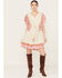 Image #1 - Angie Women's Border Print Mini Dress, Ivory, hi-res