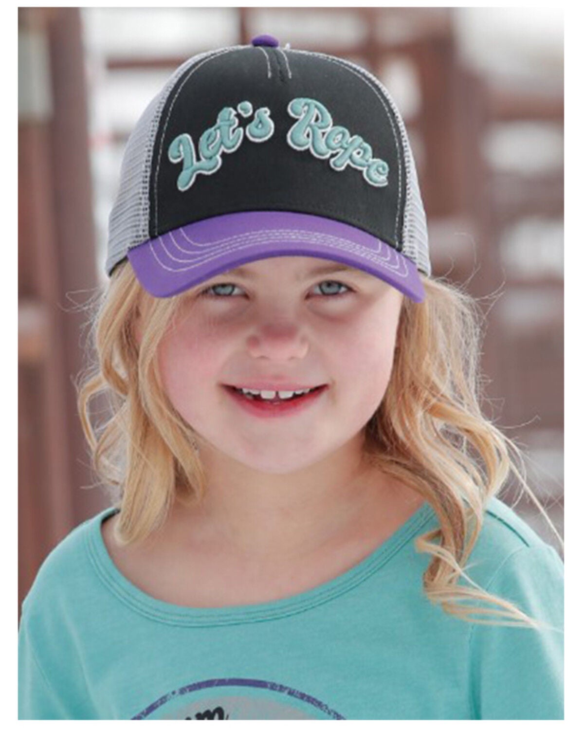 Cinch Girls' Let's Rope Ball Cap, Black, hi-res