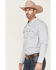 Moonshine Spirit Men's Temple Medallion Floral Print Long Sleeve Snap Western Shirt , White, hi-res
