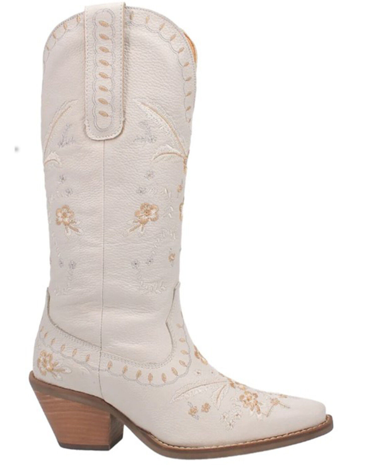 Image #2 - Dingo Women's Full Bloom Western Boots - Round Toe, White, hi-res