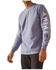 Image #2 - Ariat Men's FR Skull Logo Long Sleeve Work T-Shirt, Indigo, hi-res