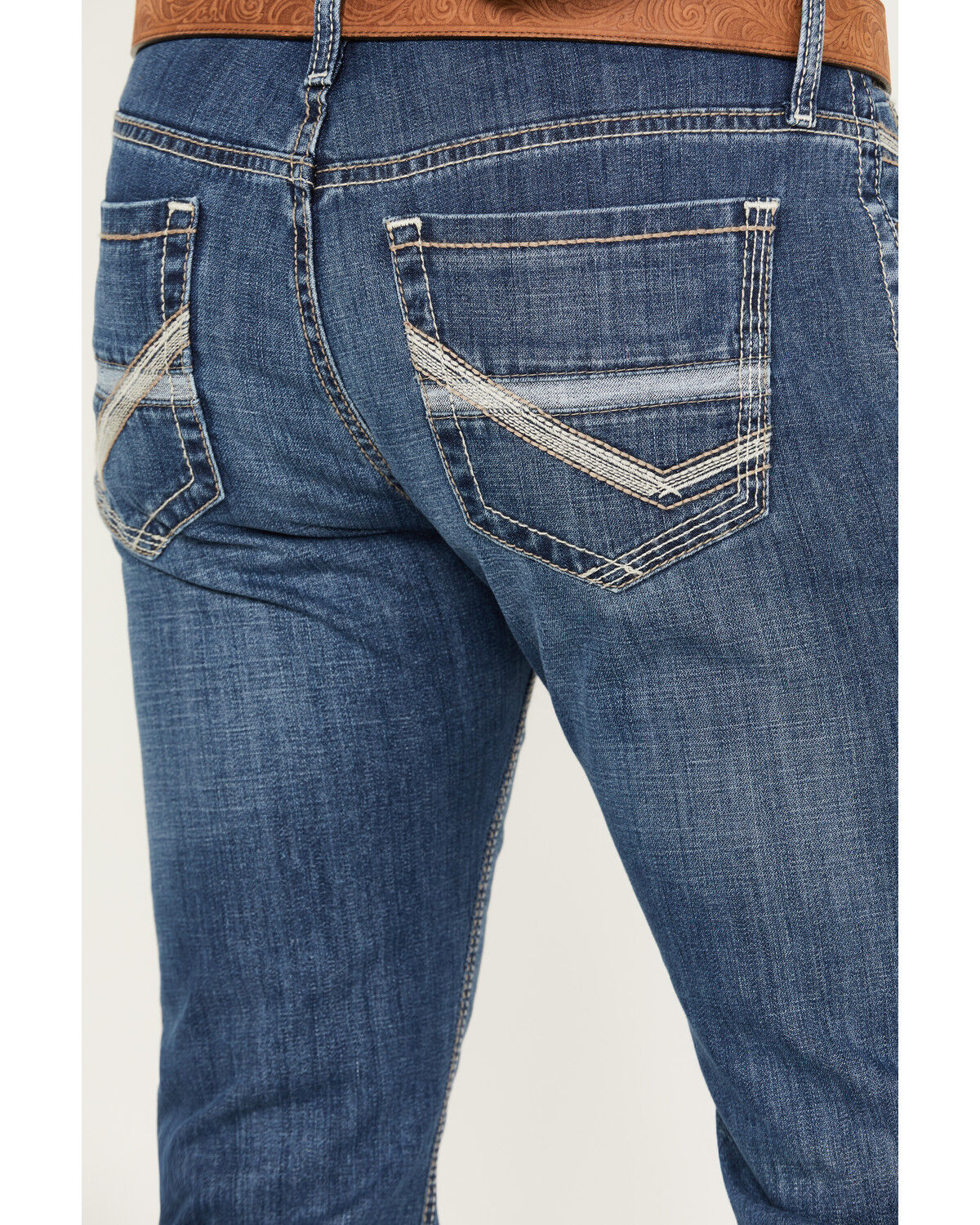 Image #4 - Cinch Men's Ian Medium Stonewash Slim Boot Performance Stretch Denim Jeans, Indigo, hi-res