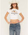 Image #1 - Los Sundays Women's Tequila & Horses Short Sleeve Graphic Baby Tee, White, hi-res