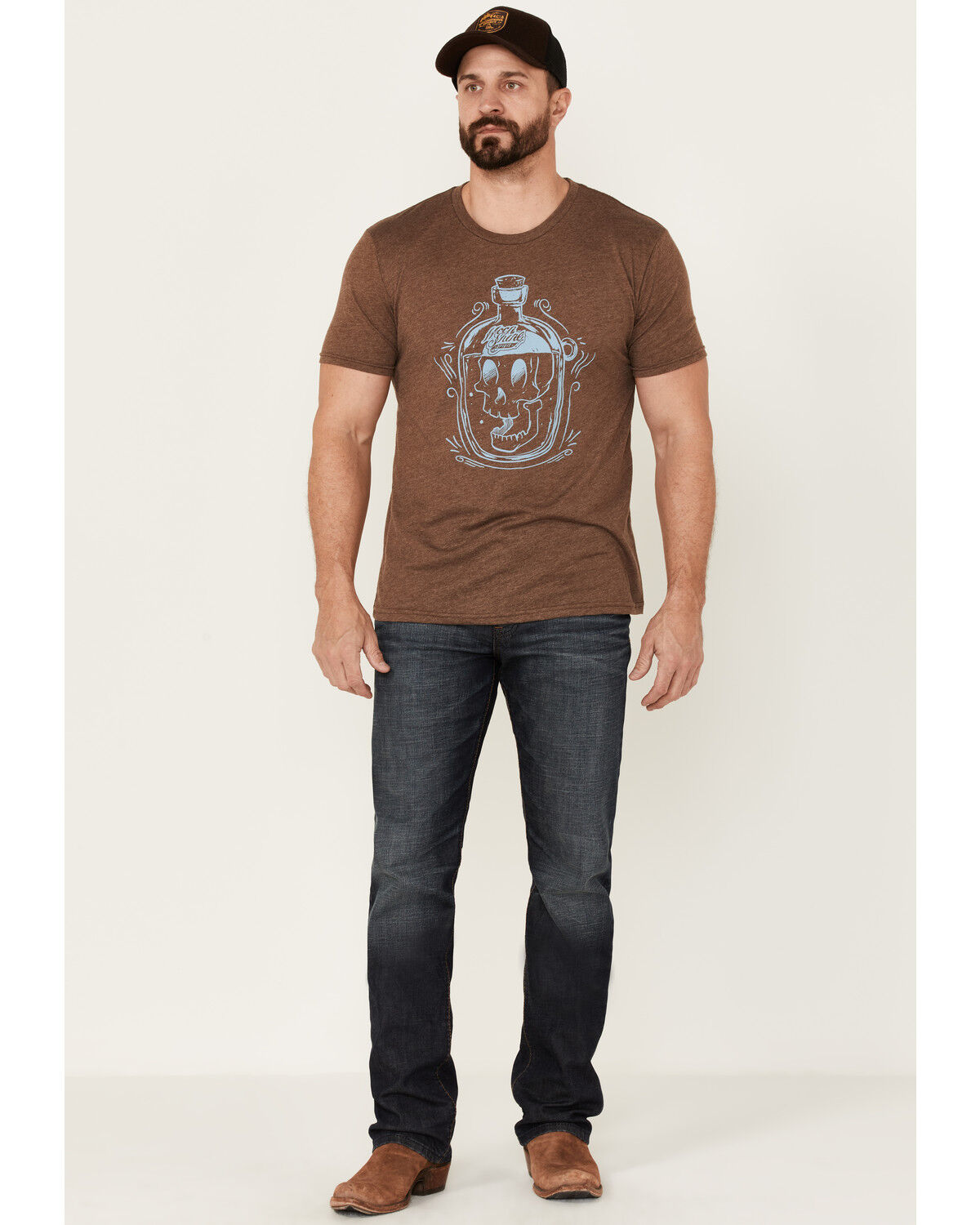 Image #2 - Moonshine Spirit Men's Heather Brown Jug Head Graphic Short Sleeve T-Shirt, , hi-res