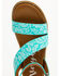 Image #6 - Very G Women's Sylvie Tooled Sandals, Turquoise, hi-res