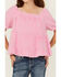 Image #3 - Hayden LA Girls' Puff Sleeve Top, Pink, hi-res