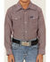 Image #3 - Wrangler Boys' Classic Fit Long Sleeve Snap Western Shirt, Burgundy, hi-res