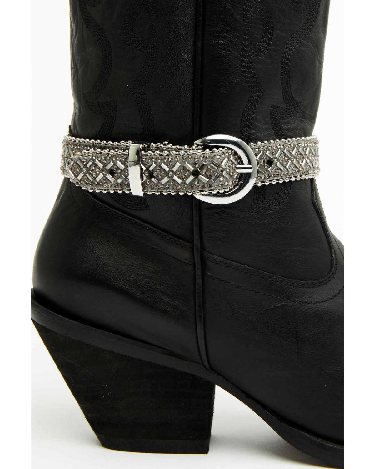 Image #2 - Shyanne Women's Rhinestone Boot Strap, Black, hi-res