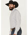 Image #2 - Wrangler X Cody Johnson Men's Striped Long Sleeve Button-Down Western Shirt, Grey, hi-res