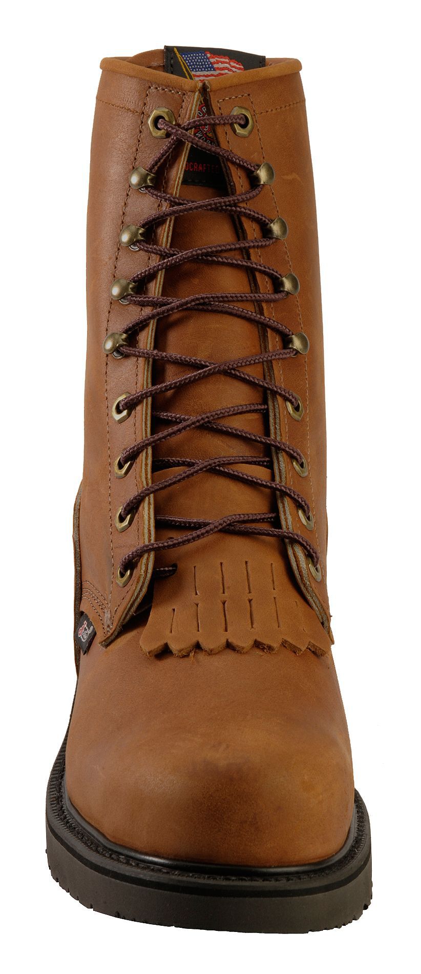 justin lace up steel toe work boots