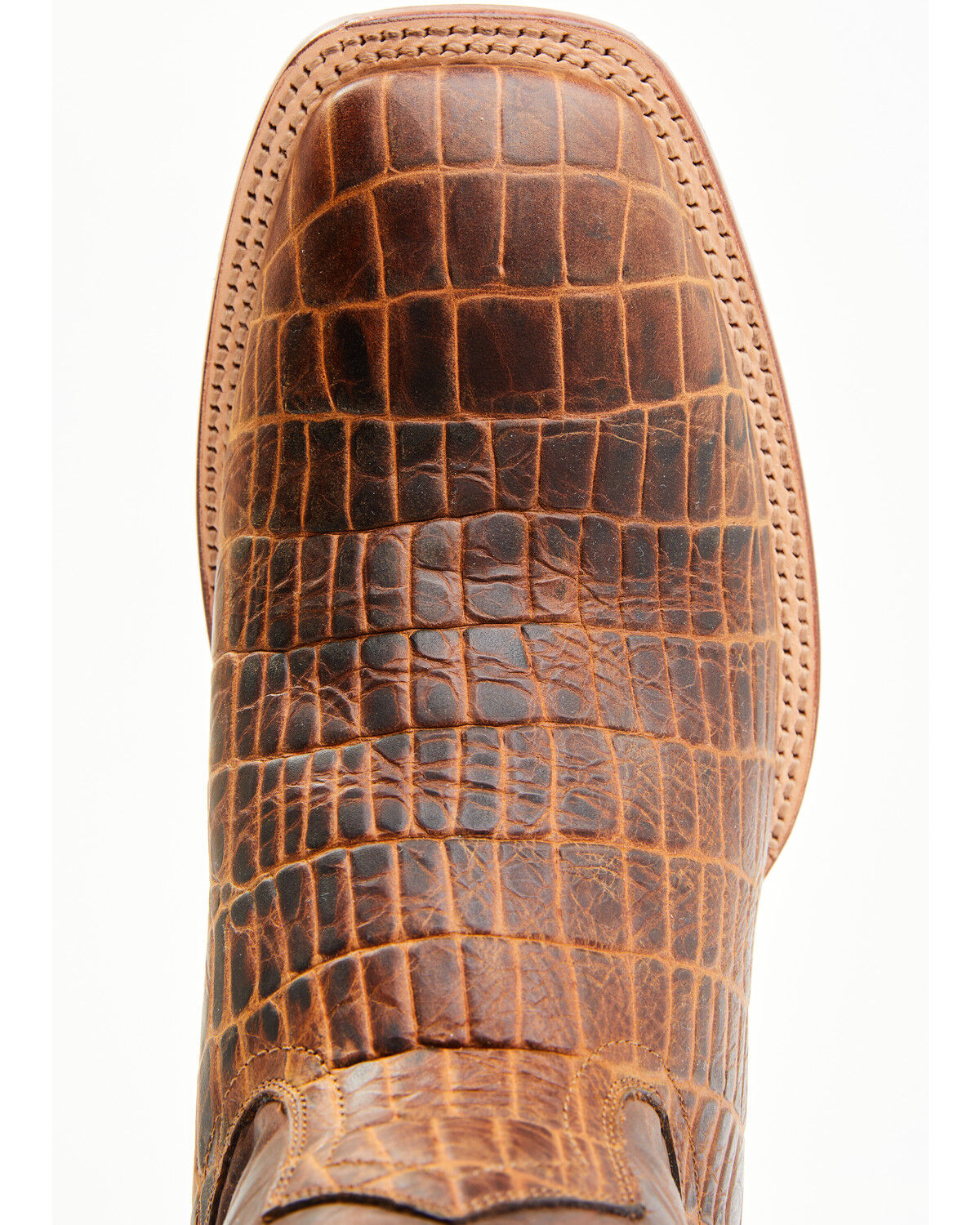 Image #6 - Moonshine Spirit Men's Tully Croc Print Western Boots - Broad Square Toe, Cognac, hi-res