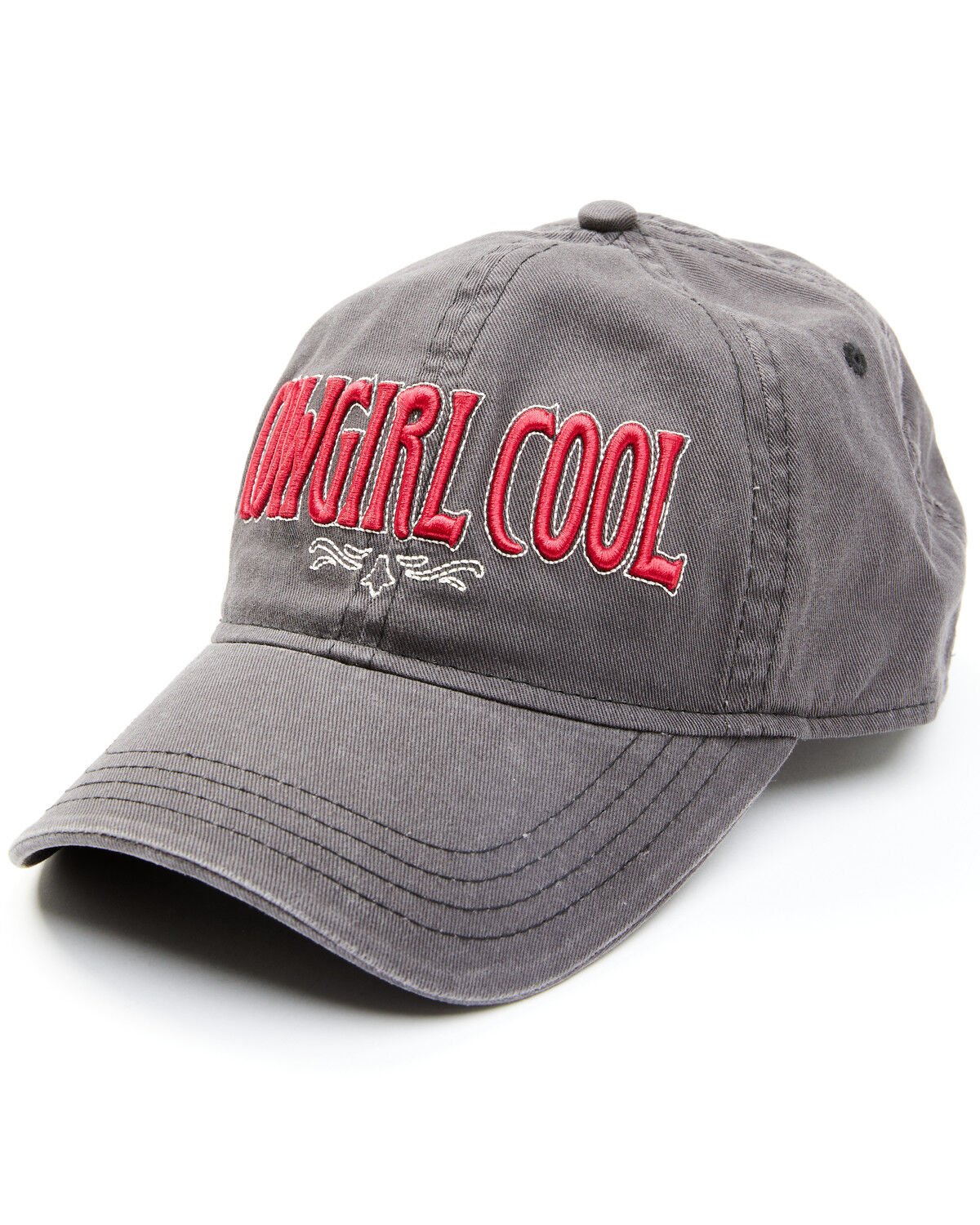 Image #1 - Shyanne Women's Cowgirl Cool Embroidered Solid Back Ball Cap, Grey, hi-res