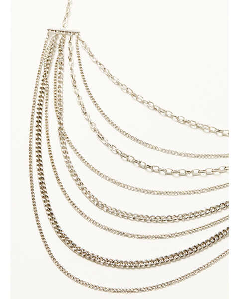 Shyanne Women's Juniper Sky Multi Strand Silver Necklace, Silver, hi-res