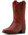 Image #2 - Ariat Girls' Heritage Rosy Western Boots - Round Toe, Red, hi-res