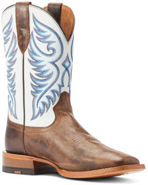 Image #1 - Ariat Men's Wiley Western Boots - Broad Square Toe, Brown, hi-res