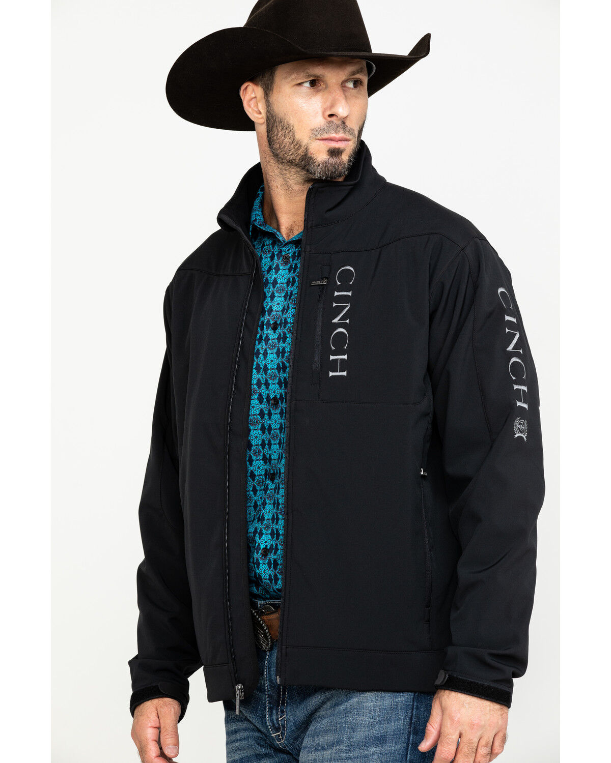 Image #3 - Cinch Men's Concealed Carry Bonded Jacket, Black, hi-res