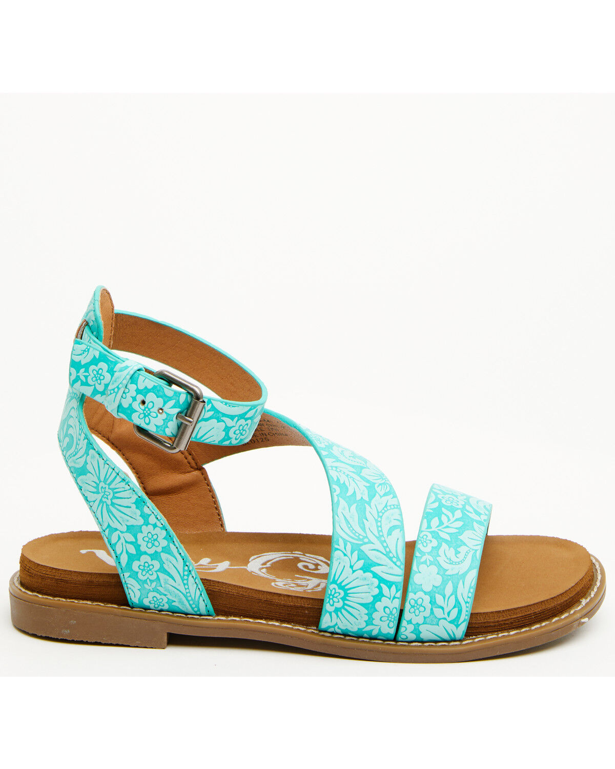 Image #2 - Very G Women's Sylvie Tooled Sandals, Turquoise, hi-res