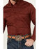 Image #3 - Justin Men's Boot Barn Exclusive JustFlex Paisley Print Long Sleeve Button-Down Western Shirt, Wine, hi-res
