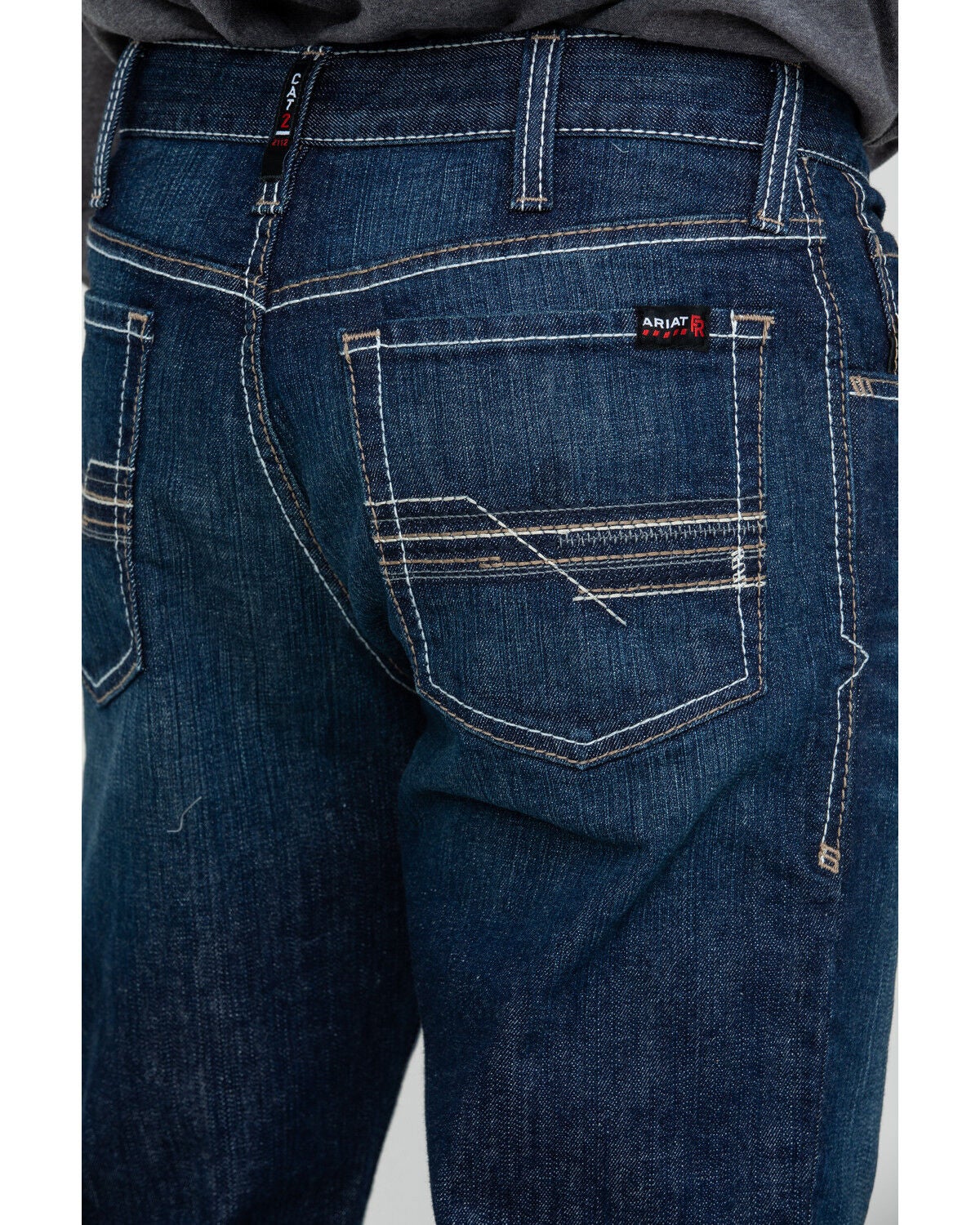 Image #4 - Ariat Men's FR M4 Durastretch Lineup Relaxed Straight Work Denim Jeans - Big, Blue, hi-res