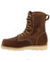 Georgia Boot Men's 8" Waterproof Wedge USA Lace-Up Boots - Moc Toe, Brown, hi-res