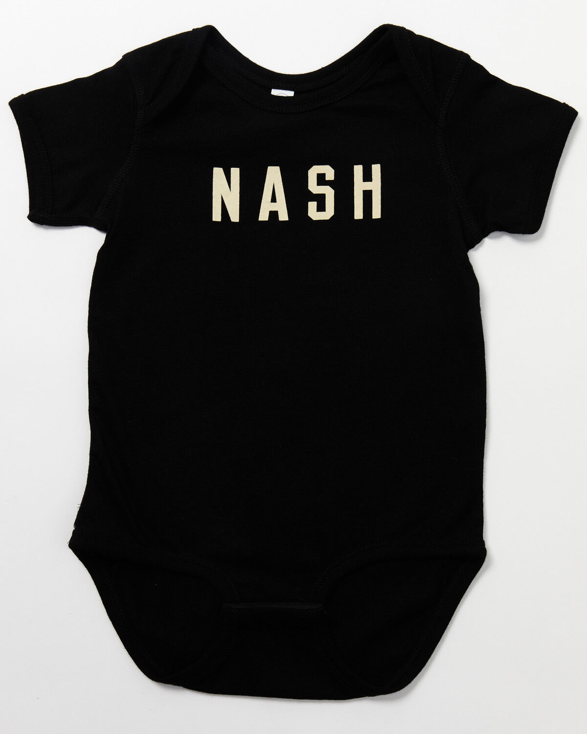 Image #1 - The NASH Collection Infant Boys' NASH Short Sleeve Onesie, Black, hi-res