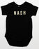 Image #1 - The NASH Collection Infant Boys' NASH Short Sleeve Onesie, Black, hi-res