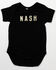 Image #1 - The NASH Collection Infant Boys' NASH Short Sleeve Onesie , Black, hi-res