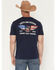 Image #1 - Smith & Wesson Men's Stars And Stripes Short Sleeve Graphic T-Shirt, Black, hi-res