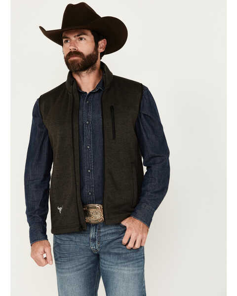 Cowboy Hardware Men's Speckle Knit Vest, Black, hi-res