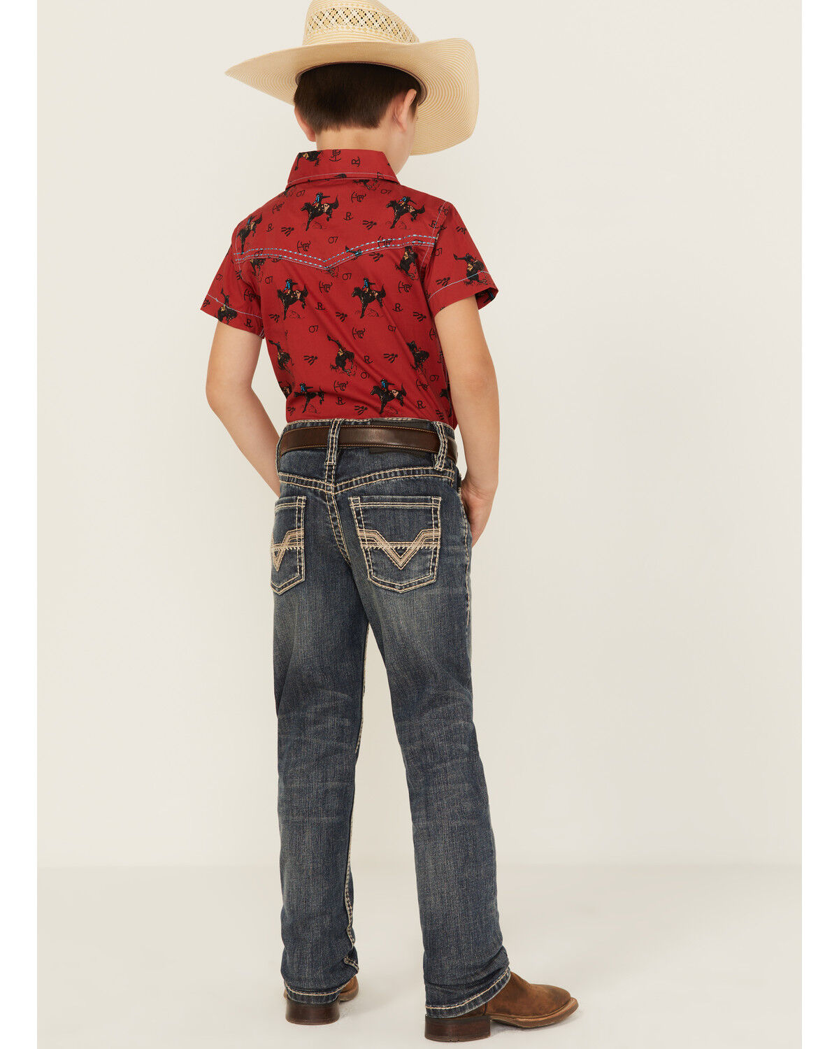 Image #3 - Panhandle Boys' Dark Wash Vintage Revolver Denim Jeans, Dark Wash, hi-res