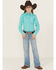 Image #1 - Ariat Girls' Hasley Bootcut Stretch Denim Jeans, Light Wash, hi-res