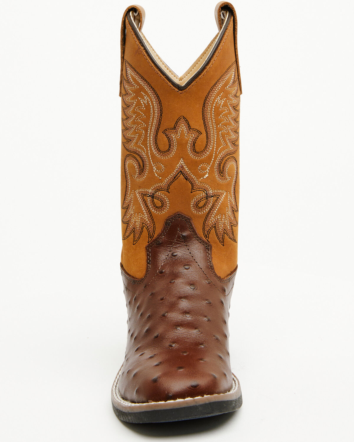 Image #4 - Cody James Boys' Dean Ostrich Print Western Boots - Broad Square Toe, Cognac, hi-res