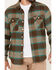 Image #3 - Brixton Men's Bowery Plaid Print Long Sleeve Button-Down Flannel Shirt, Olive, hi-res