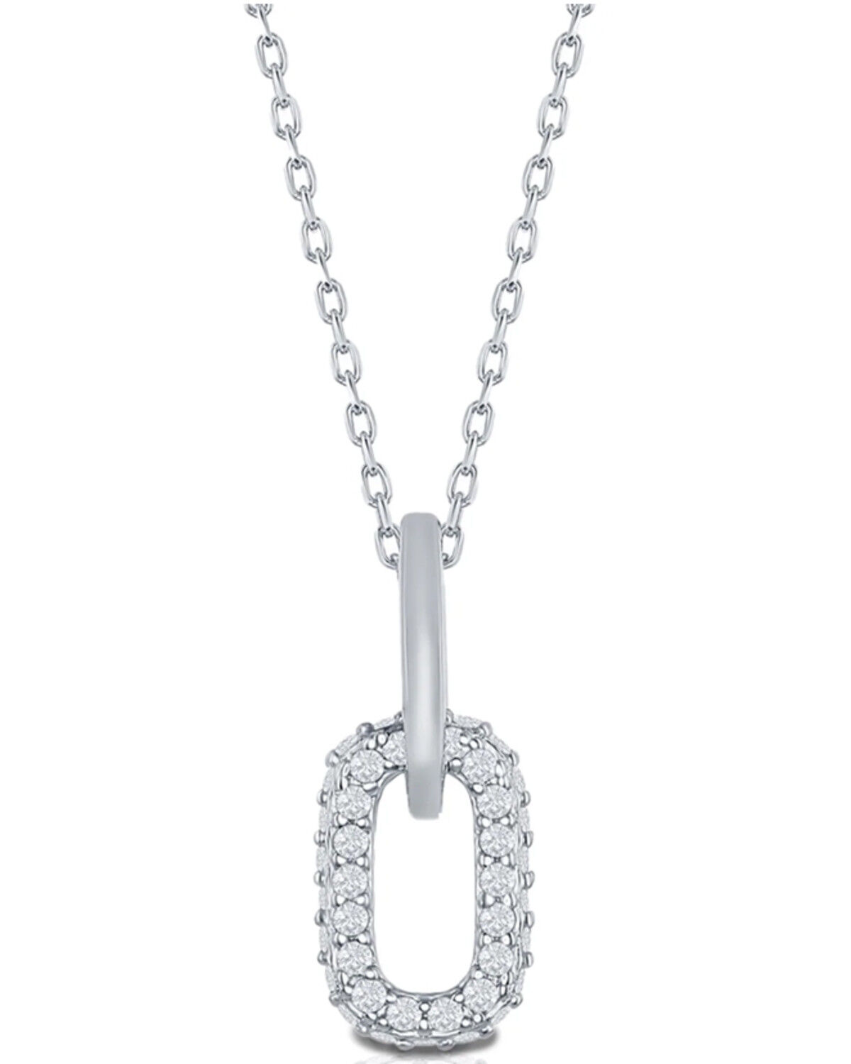 Image #1 - Kelly Herd Women's Silver Paperclip Necklace, No Color, hi-res