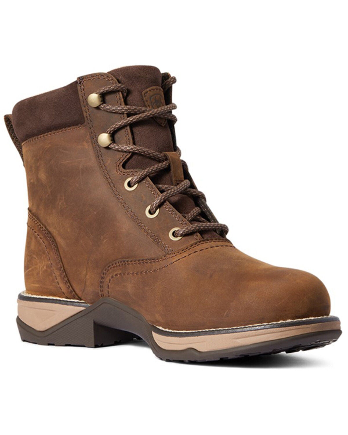 Ariat Women's Distressed Anthem Lacer H20 Leather Hiking Boot - Round Toe, Brown, hi-res