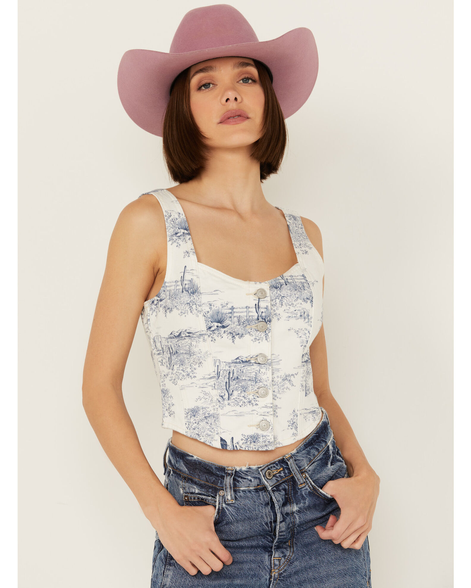 Levis denim corset top