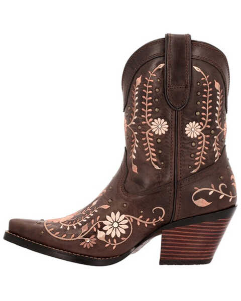 Image #3 - Durango Women's Crush Rose Wildflower Western Boots - Snip Toe , Rose, hi-res