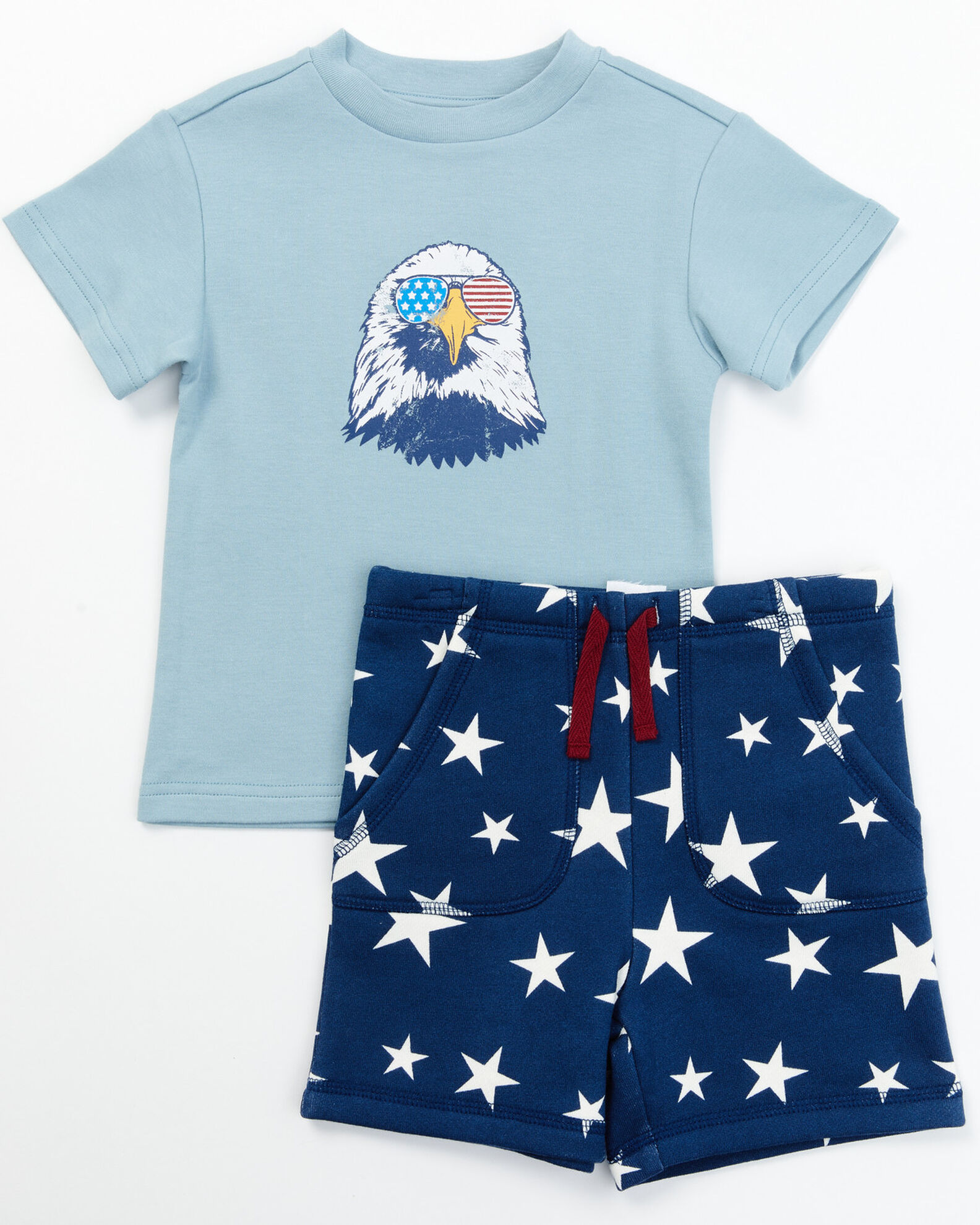 Image #1 - Cody James Toddler Boys' USA Shirt and Shorts - 2 Piece Set, Blue, hi-res