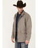 Image #2 - Cinch Men's Wool Solid Snap Jacket , Grey, hi-res