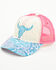 Image #1 - Trenditions Women's Catchfly Steerhead Paisley Print Baseball Cap, Pink, hi-res