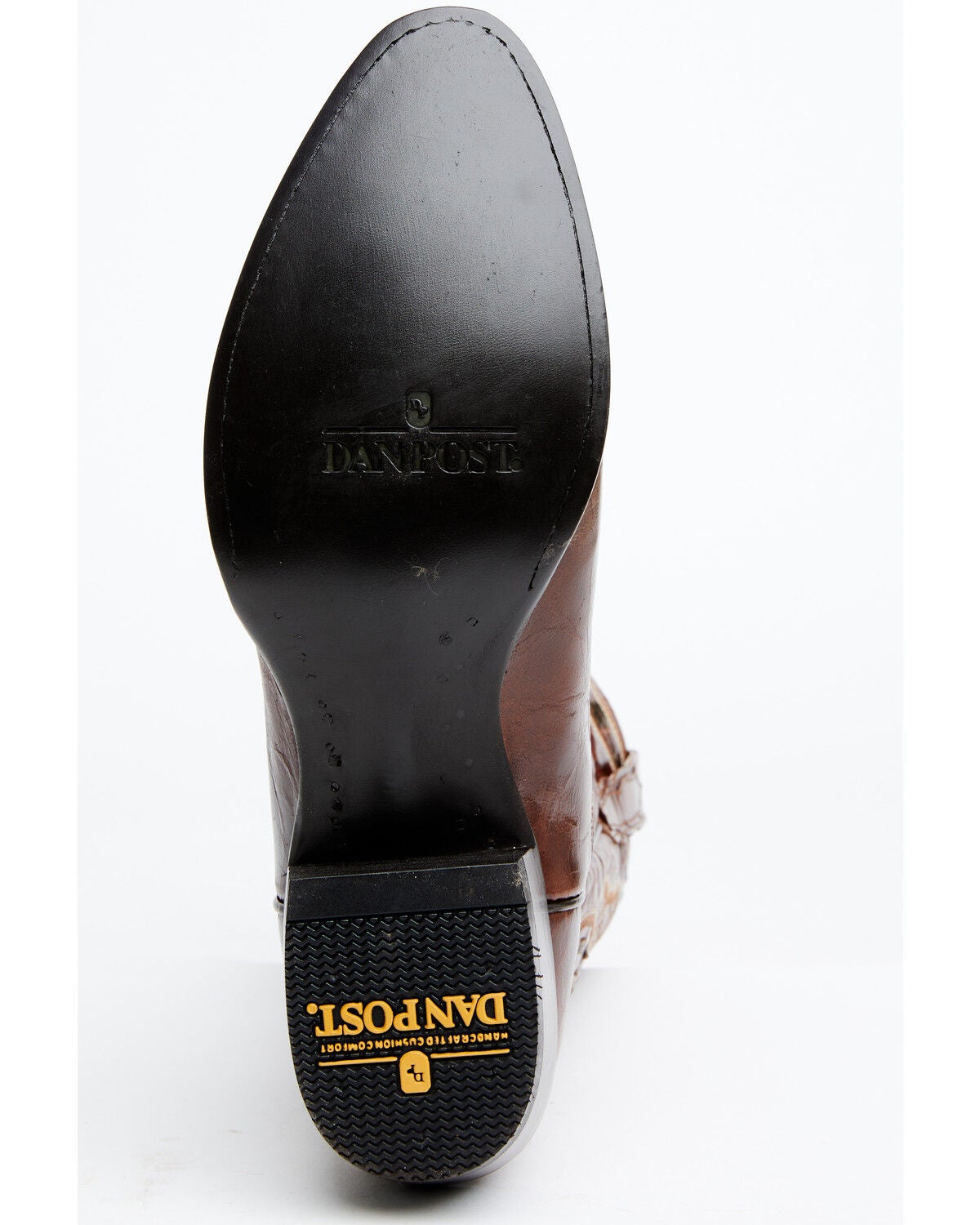 Image #7 - Dan Post Men's Swirled Embroidery Western Boots - Round Toe, Pecan, hi-res