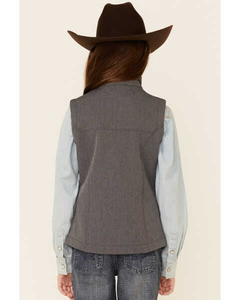 Image #4 - Roper Girls' Tech Fleece Zip-Front Softshell Vest, , hi-res