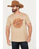 Moonshine Spirit Men's Label Maker Short Sleeve Graphic T-Shirt, Sand, hi-res