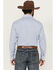 Image #4 - Wrangler Men's Striped Print Long Sleeve Snap Stretch Western Print, Blue, hi-res