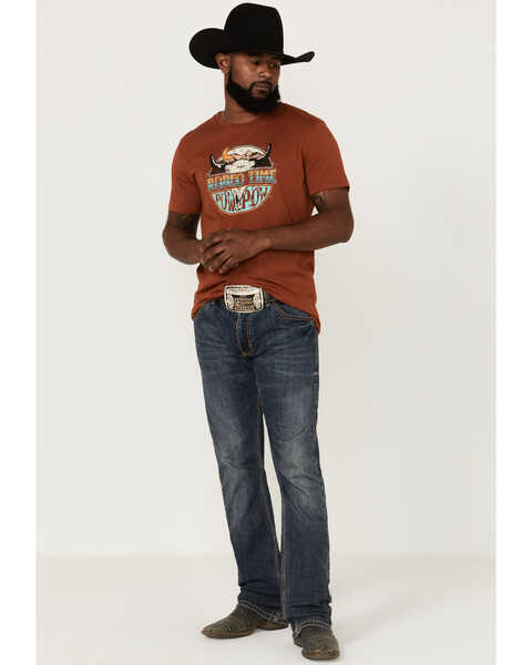Image #2 - Dale Brisby Men's Rodeo Time Rust Steerhead Skull Graphic T-Shirt , Rust Copper, hi-res