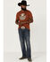 Image #2 - Dale Brisby Men's Rodeo Time Rust Steerhead Skull Graphic T-Shirt , Rust Copper, hi-res