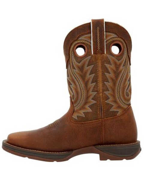 Image #3 - Durango Men's Rebel Chestnut Western Boots - Broad Square Toe, Dark Brown, hi-res